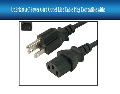 UpBright New AC in Power Cord Cable Outlet Socket Plug Lead Compatible with First ACT MA120 MA215 Bass Amplifier M2A-110 M2A-15 Guitar Amp Practice Amplifier