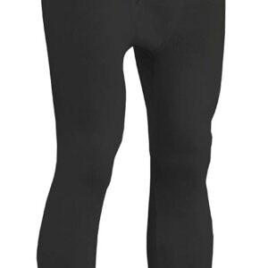 Indera Expedition Weight Cotton Raschel Knit Long Johns Thermal Underwear for Men, Black, Medium