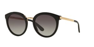 d&g dolce & gabbana women's 0dg4268 square sunglasses, black gradient, 52 mm