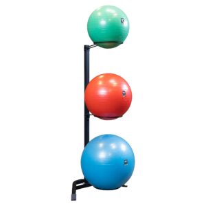 Body-Solid GSR10 Stability Ball Rack, Vertical Storage for Home and Commercial Gym, Grey/Black