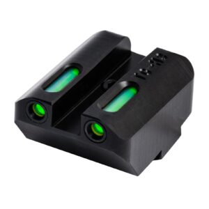 TRUGLO TFX Handgun Sight | Durable Shock-Resistant Compact Brightly Glowing Tritium & Fiber-Optic Xtreme Day/Night Sight, Compatible with Glock Suppressor Height Low Handguns