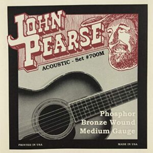 John Pearse Guitar Strings 3 Pack Acoustic Medium #700M Phosphor Bronze