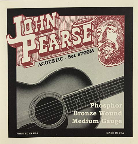 John Pearse Guitar Strings 3 Pack Acoustic Medium #700M Phosphor Bronze