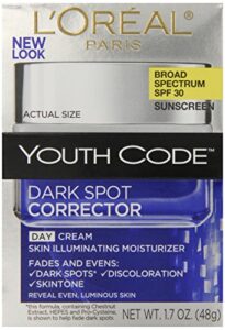 l'oreal paris youth code dark spot corrector facial day cream spf 30