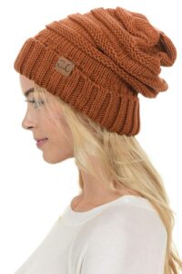 funky junque oversized slouchy beanie - rust