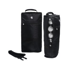 geckobrands verticool golf cooler bag - insulated soft cooler for golf enthusiasts - holds 9 cans or 2 wine bottles - ideal golf accessories for men and women.