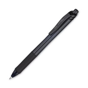 Pentel BL110A EnerGel-X Retractable Roller Gel Pen, 1mm, Trans Black Barrel, Black Ink, Dozen