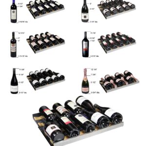 Allavino VSWR172-2SSRN FlexCount Series 172 Bottle Dual Zone Wine Refrigerator with Right Hinge