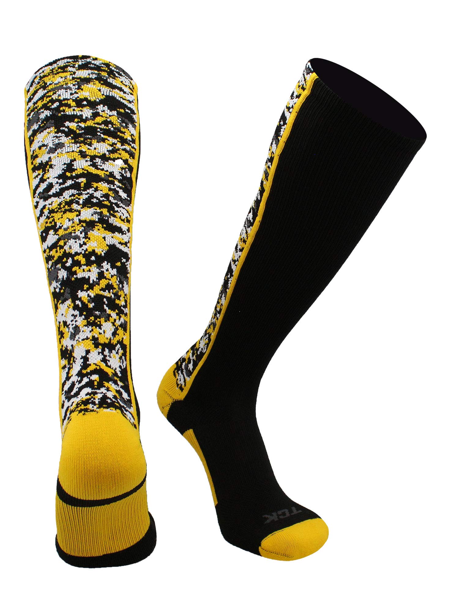 TCK Digital Camo OTC Socks (Black/Gold, X-Large)