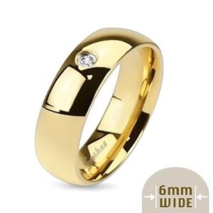 Marimor Jewelry His and Her 14K Gold Plated Stainless Steel 3 Piece Wedding Engagement Ring and Men's Band Set Women's Size 07 Men's Size 06