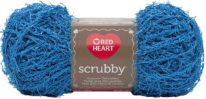 red heart scrubby e833 yarn, ocean