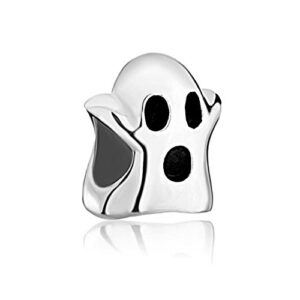 CharmSStory Ghost Halloween Charm Bead 925 Sterling Silver European Style For Bracelets