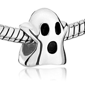 CharmSStory Ghost Halloween Charm Bead 925 Sterling Silver European Style For Bracelets