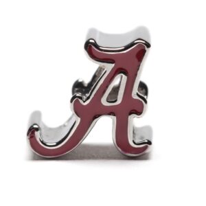 alabama crimson tide jewelry for women - crimson a charm for charm bracelets - hypoallergenic stainless steel charms - university of alabama jewelry