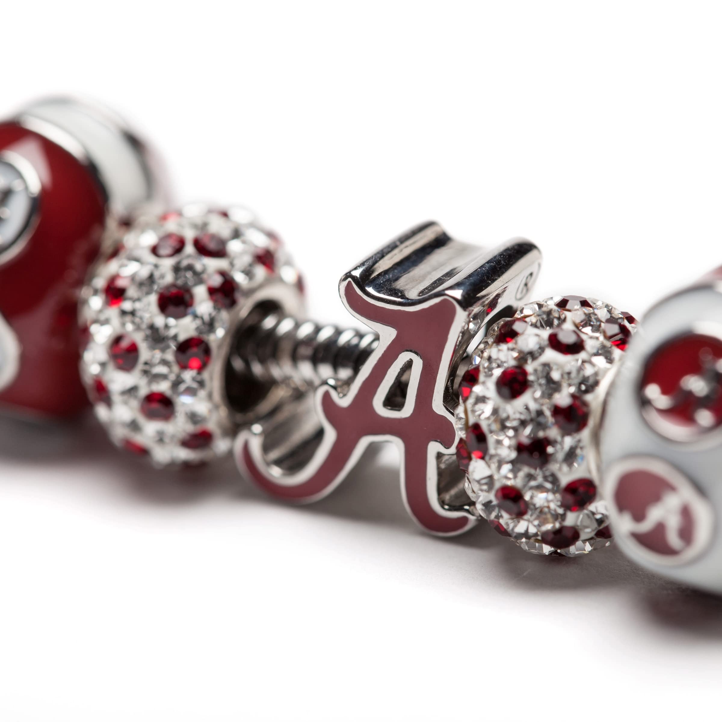 Alabama Crimson Tide Jewelry for Women - Crimson A Charm for Charm Bracelets - Hypoallergenic Stainless Steel Charms - University of Alabama Jewelry