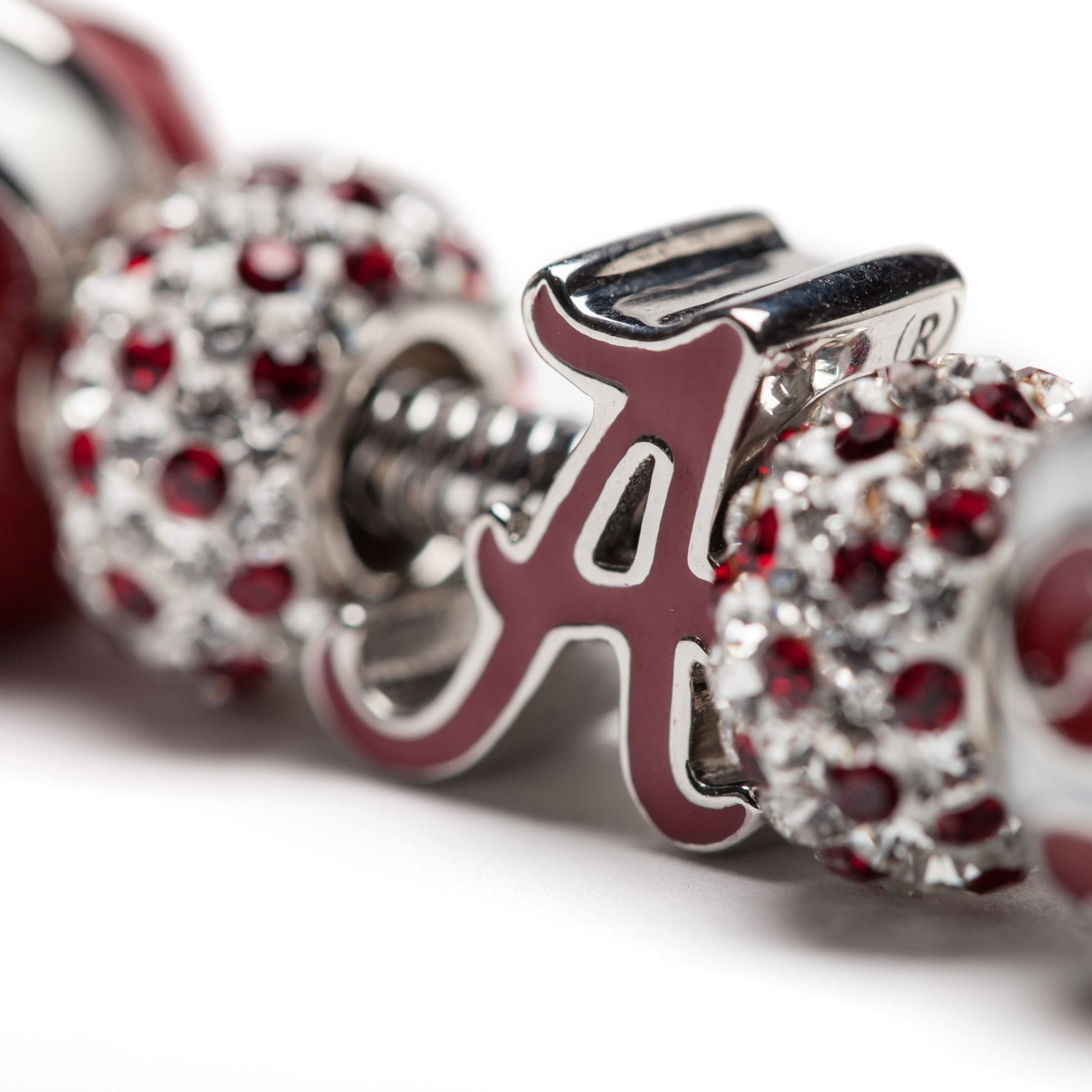 Alabama Crimson Tide Jewelry for Women - Crimson A Charm for Charm Bracelets - Hypoallergenic Stainless Steel Charms - University of Alabama Jewelry