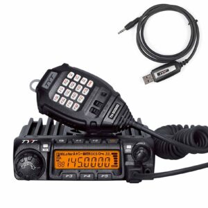 TYTTH-9000D Car Mobile Transceiver 60W VHF 2M 146MHz Ham Radio 2 Way Radio with USB Programming Cable, Black