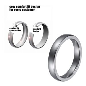 L-Ring 8MM Tungsten Comfort Fit Wedding Band Ring Multi Faceted High Polish Dome Ring, Size 6-14(10)