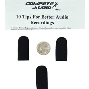 Compete Audio DC36 replacement foam microphone windscreen (microphone cover) (3-pack) for use with David Clark Aviation Headset