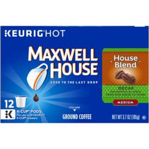 Maxwell House House Blend Decaf Coffee K-Cups, 24 Count (Pack of 2)