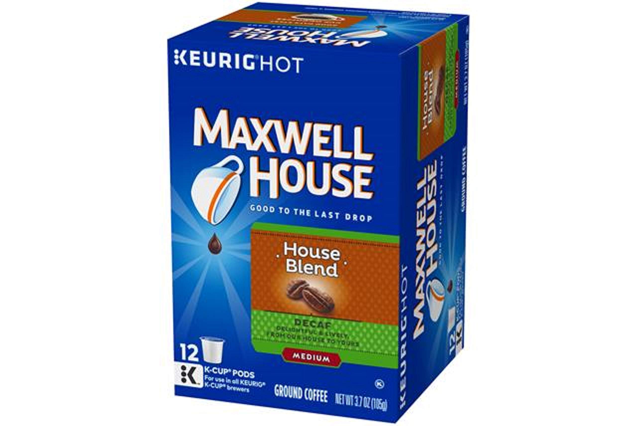 Maxwell House House Blend Decaf Coffee K-Cups, 24 Count (Pack of 2)