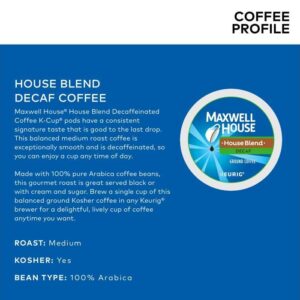 Maxwell House House Blend Decaf Coffee K-Cups, 24 Count (Pack of 2)