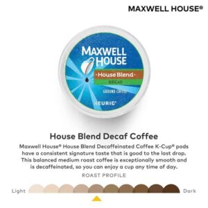 Maxwell House House Blend Decaf Coffee K-Cups, 24 Count (Pack of 2)