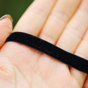 RareLove Classic Black Velvet 10mm Choker Necklace