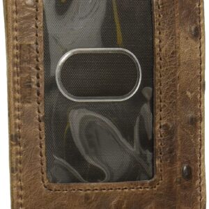 Nocona Belt Co. Men's Nocona Brown Ostrich Magnet Money, One Size