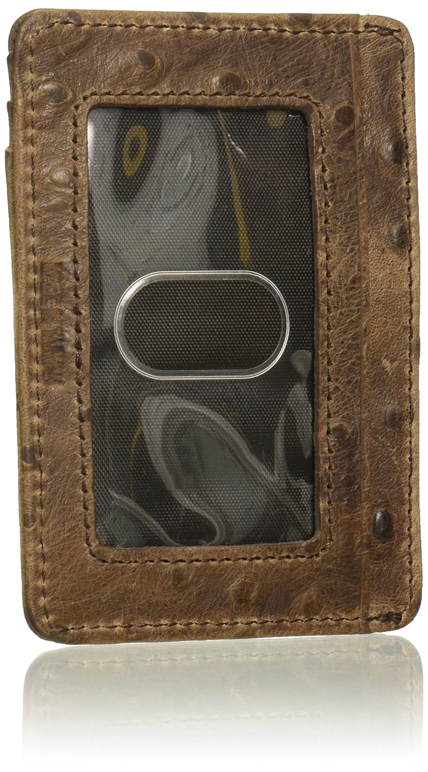 Nocona Belt Co. Men's Nocona Brown Ostrich Magnet Money, One Size