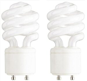 ciata lighting 13-watt mini compact fluorescent light bulb gu24 base twist and lock, warm white - 2 pack