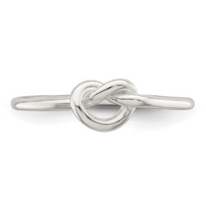 925 Sterling Silver Solid Polished Knot Ring Size 6 Jewelry for Women