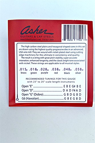 Asher Guitars Electro Hawaiian ® Lap Steel Strings - Single Set