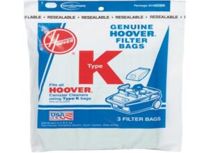 hoover type k canister 2 ply vacuum paper bags 3 p