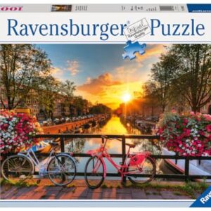 Ravensburger Bicycles in Amsterdam 1000 Piece Jigsaw Puzzle | Premium Quality | Unique Pieces | Softclick Technology | Ideal for Adults