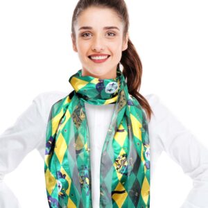 CBC Crown Mardi Gras Scarf Fleur De Lis (Mardi Gras Green)