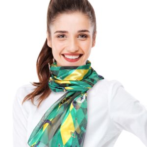 CBC Crown Mardi Gras Scarf Fleur De Lis (Mardi Gras Green)