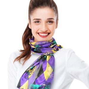 CBC Crown Mardi Gras Scarf Fleur De Lis (Mardi Gras Purple)