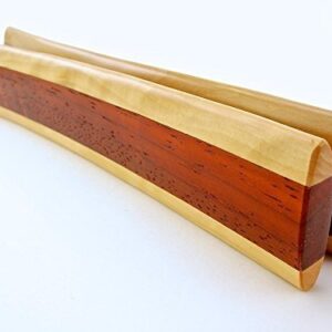 Pea Patch Minstrel-style Laminated "Duo-tone" Boxwood-Padauk Bones, wide