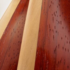 Pea Patch Minstrel-style Laminated "Duo-tone" Boxwood-Padauk Bones, wide