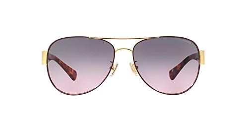 Coach HC7059 Sunglasses, Purple/Gold/Grey Purple Gradient, 58 mm