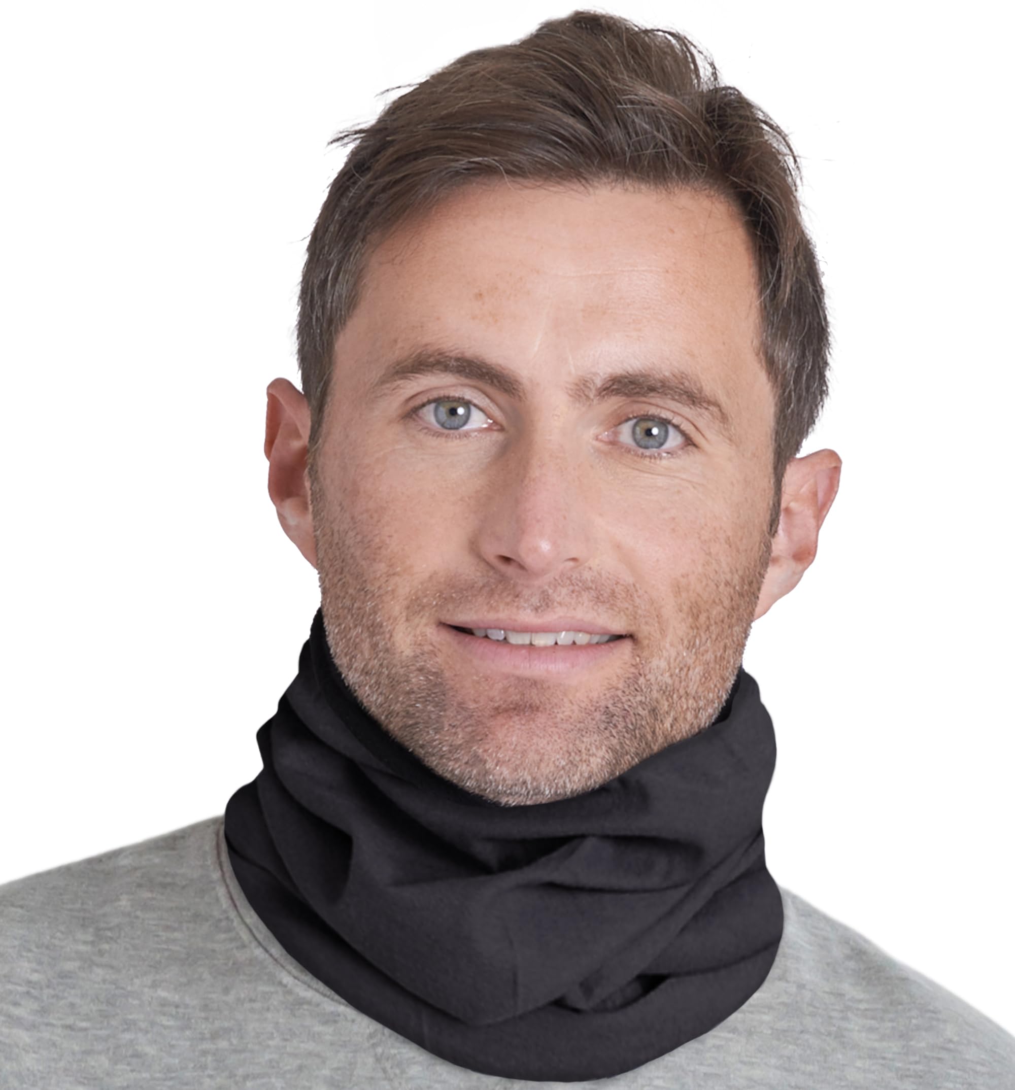 Tough Headwear Neck Warmer - Winter Fleece Neck Gaiter & Fleece Neck Warmer - Ski Gaiter for Men - Reversible Neck Gaiter for Cold Weather