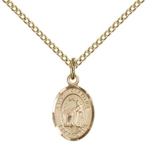 F A Dumont 14kt Gold Filled St. Valentine of Rome Pendant with 18" Gold Filled Lite Curb Chain. Patron Saint of Love