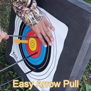 KHAMPA Archery Target for Backyard 2x2 Ft. Economy Bow Target | includes 2 Paper Targets and Push Pins for Crossbow or Compound Bow