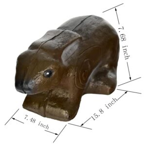 KHAMPA 3D Archery Target Mini Rabbit for Shooting Archery, Self Healing, UV Protected, High Density Lifelike Foam Archery Animal Target Hunting Practice