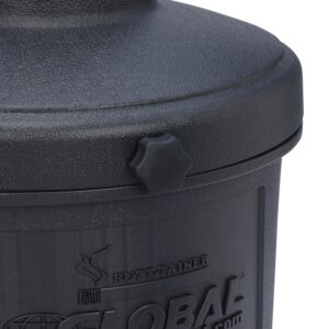 Global Industrial Black Outdoor Ashtray, 5 Gallon