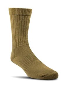 farm to feet coronado lightweight boot merino wool socks, coyote brown, x-large