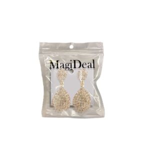 MagiDeal Wedding Earrings Gold Plating Teardrop Dangle Earrings