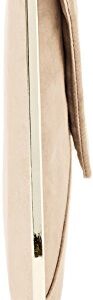 SwankySwans Louis Suede Slim Envelope Party Prom Clutch Bag, Beige (Nude)