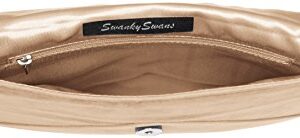 SwankySwans Louis Suede Slim Envelope Party Prom Clutch Bag, Beige (Nude)